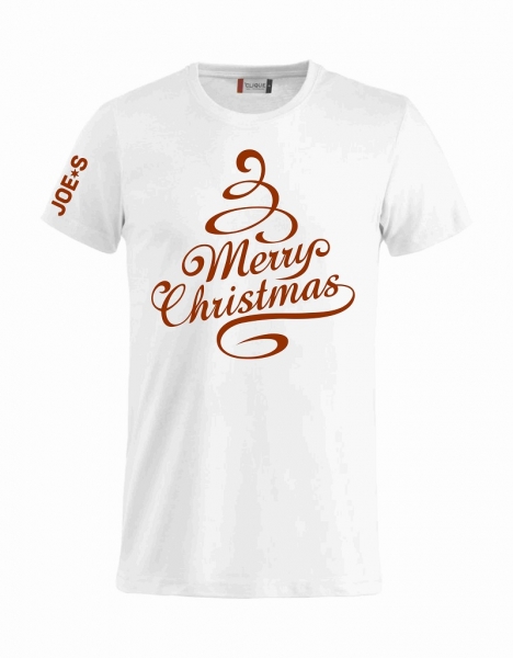 T Shirt Merry Christmas I weiß-bordeaux, günstig kaufen